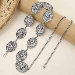 Western Concho Belt Silver